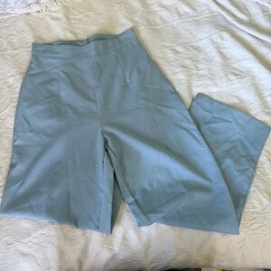 Vintage 70’s Blue High-Waisted Wide Leg Pants Trousers Workwear Slacks Office